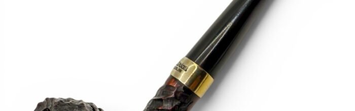 Peterson Junior Rusticated Nickel Mounted Rhodesian Fishtail